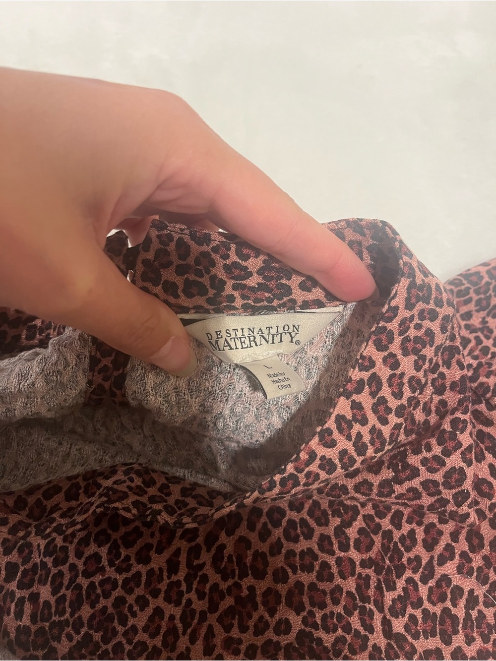 Destination Maternity Animal Print Babydoll Tunic Top - Large - Picture 4 of 9